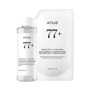 Anua Heartleaf 77% Soothing Toner 350mL Special Set Reformulated (+350mL Refill)
